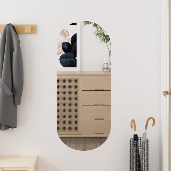vidaXL vægspejl 30x70 cm ovalt glas -  Spejle