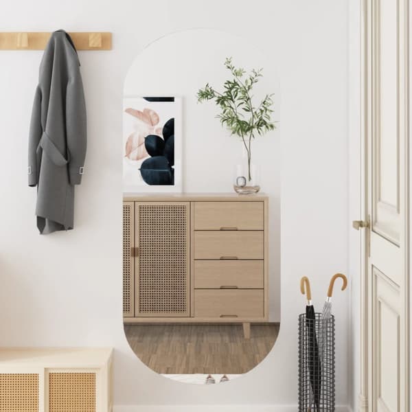 vidaXL vægspejl 45x100 cm ovalt glas -  Spejle