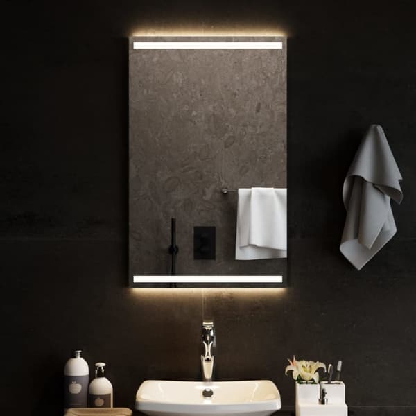 vidaXL Badrumsspegel LED 50x80 cm -  Speglar
