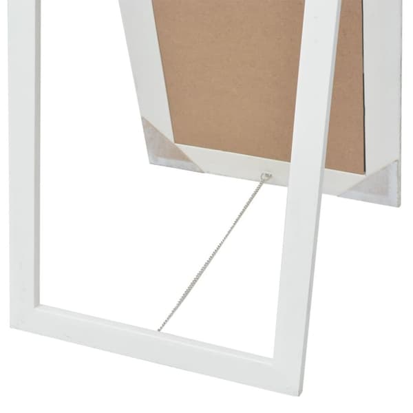 The Living Store fritstående spejl 160x40 cm barokstil hvid -  Spejle
