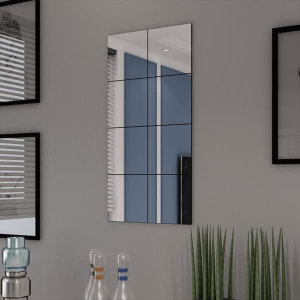 The Living Store rammeløse spejlfliser 16 stk. 20,5 cm glas - Spejle