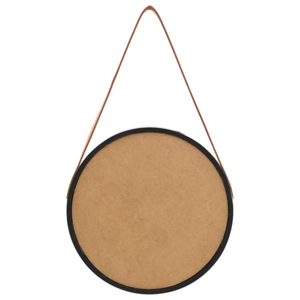 The Living Store vægspejl med rem 40 cm sort -  Spejle