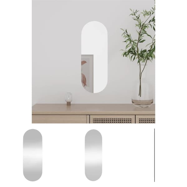 The Living Store vægspejl 15x40 cm ovalt glas -  Spejle