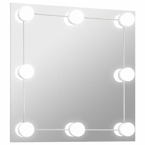 The Living Store vægspejl med LED-lys firkantet glas -  Spejle