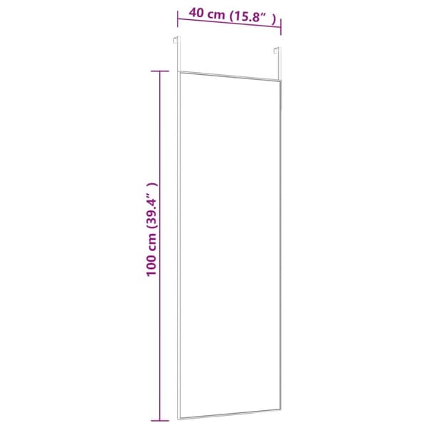 The Living Store dørspejl 40x100 cm glas og aluminium guldfarvet -  Spejle