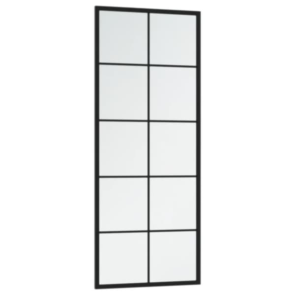 The Living Store vægspejl 2 stk. 100x40 cm metal sort -  Spejle