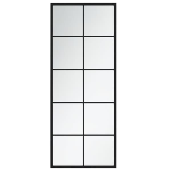 The Living Store vægspejl 2 stk. 100x40 cm metal sort -  Spejle