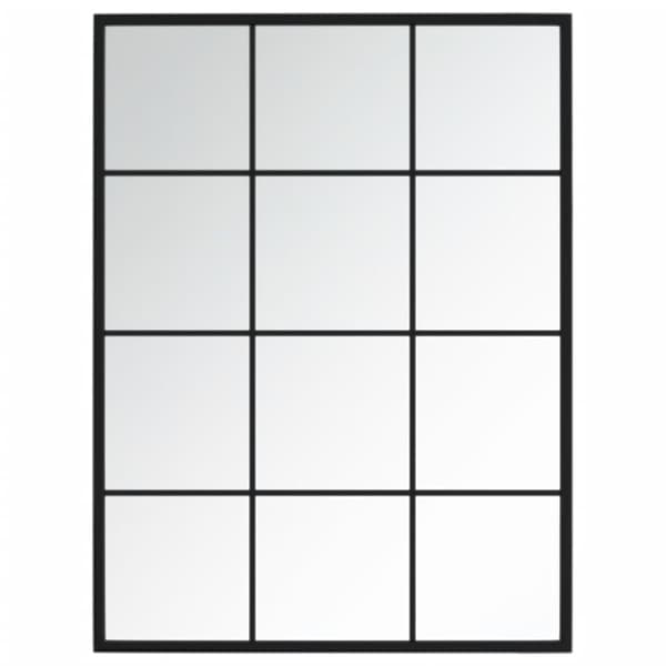 The Living Store vægspejl 3 stk. 80x60 cm metal sort -  Spejle