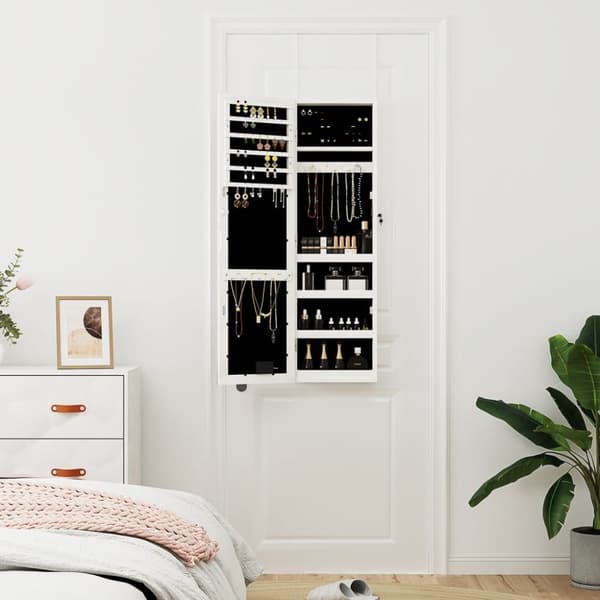 The Living Store væghængt spejlskab med LED-lys hvid -  Spejle