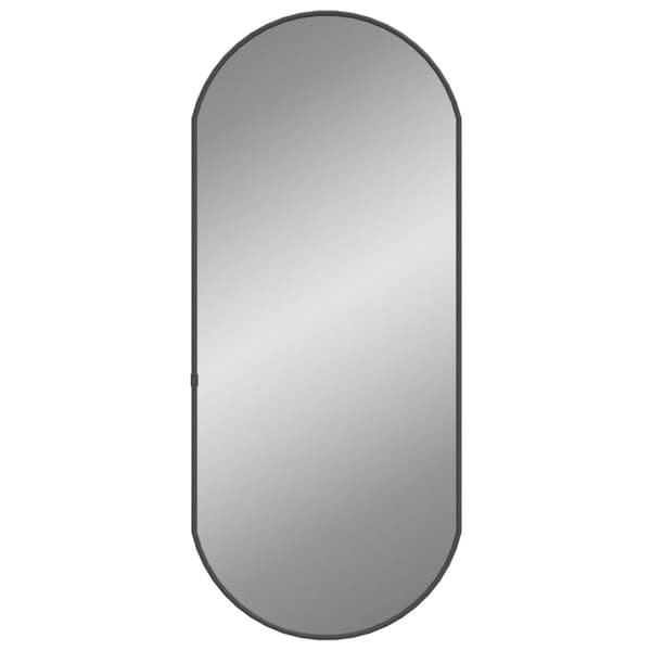 The Living Store vægspejl 70x30 cm oval sort -  Spejle