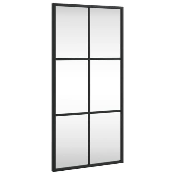 The Living Store Väggspegel svart 30x60 cm rektangulär järn -  Speglar