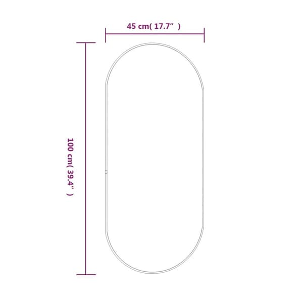 The Living Store vægspejl 100x45 cm oval guldfarvet -  Spejle