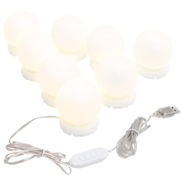The Living Store Spegel med LED-lampor 60x30 cm glas oval -  Speglar
