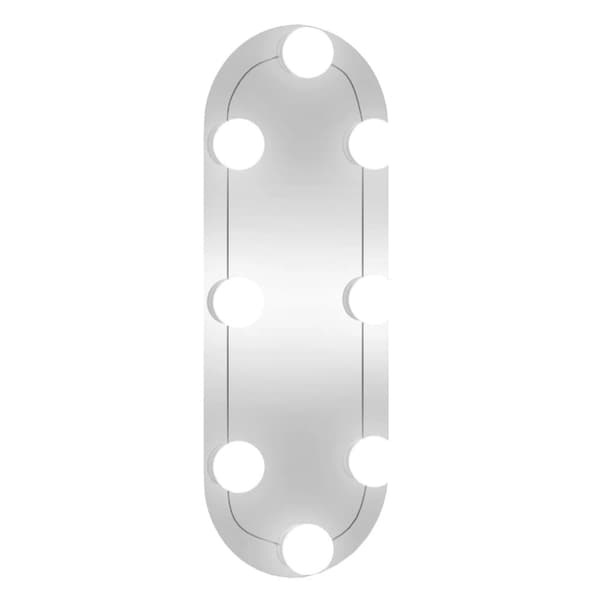 Spejle - Living vægspejl med LED-lys 15x40 cm oval glas