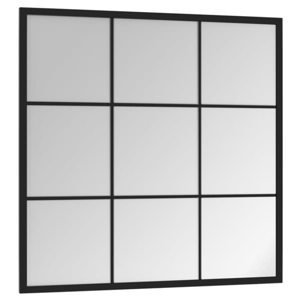 Peilit - Living Seinäpeili musta 60x60 cm metalli