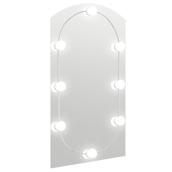 Speglar - Living Spegel med LED-lampor 90x45 cm glas valvformad (335864+326089)