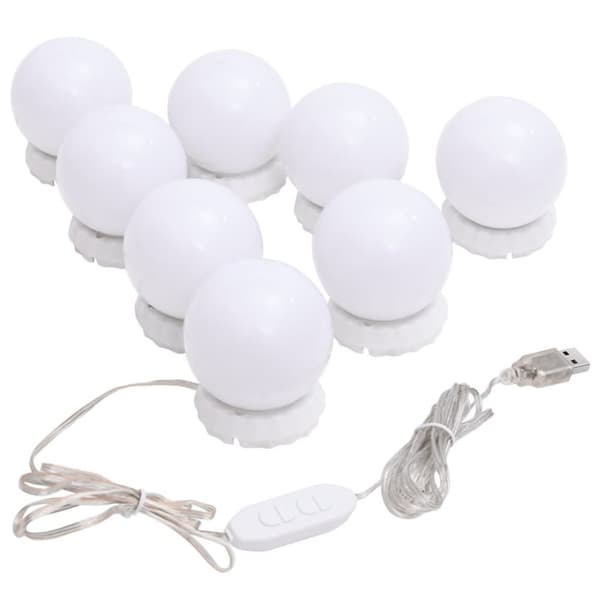 Speglar - Living Spegel med LED-lampor 90x45 cm glas valvformad (335864+326089)