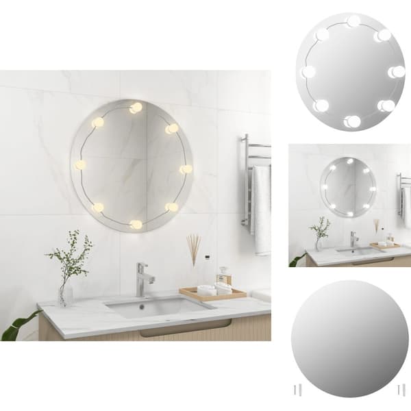 Speglar - Living Väggspegel med LED-belysning rund