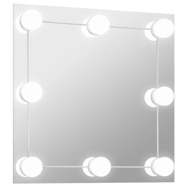Peilit - Living Seinäpeili LED-valoilla neliö lasi