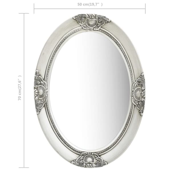 Speglar - Living Väggspegel barockstil 50x70 cm silver