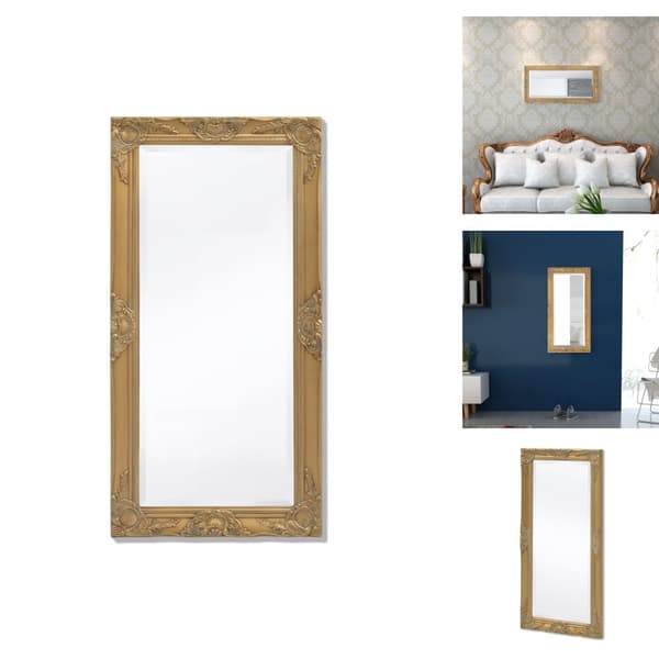 Speglar - Living Väggspegel i barockstil 100x50 cm guld