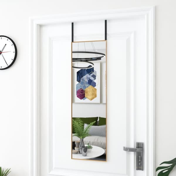 Spejle - Living dørspejl 30x100 cm glas og aluminium guldfarvet