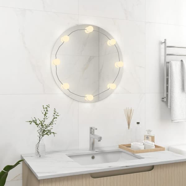 Speglar - Living Väggspegel med LED-belysning rund