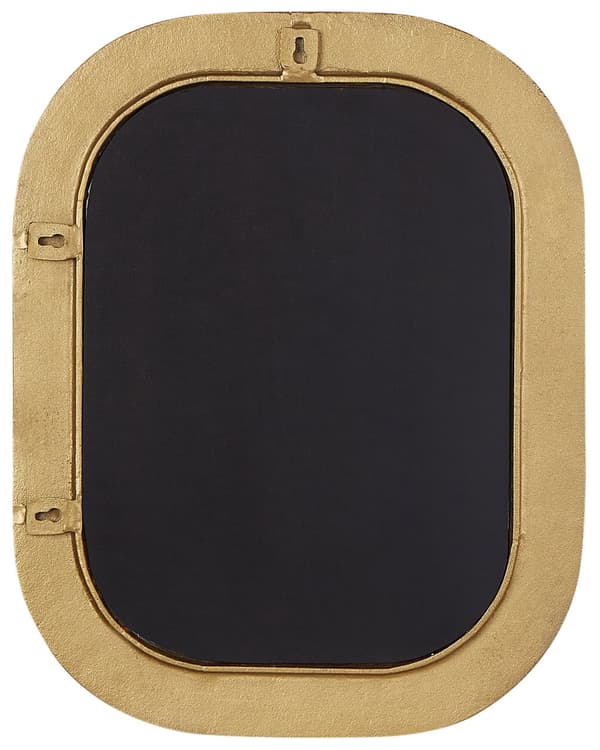 Vægspejl Guld Aluminium 68 x 54 cm Bred ramme Elegant design Dekorationstilbehør Spejl