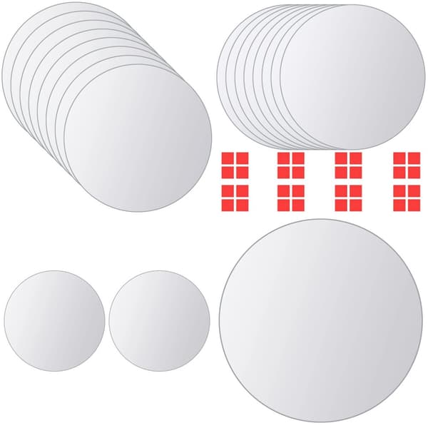 Runde spejlfliser 16 stk. Glas - Spejlflise - Spejlfliser - Home & Living