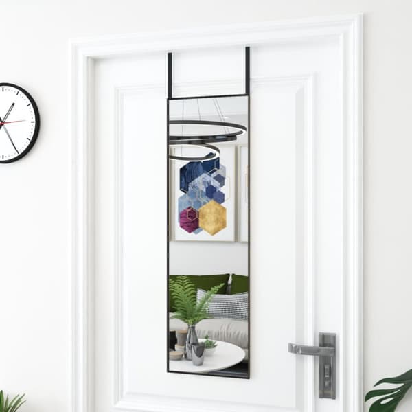 Dørspejl 30x100 cm glas og aluminium sort - Dørspejl - Dørspejle - Home & Living