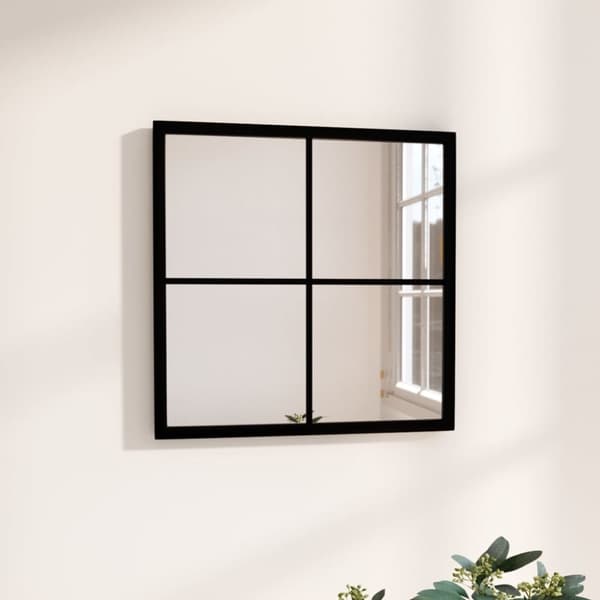 Vægspejl 40x40 cm metal sort - Spejl - Spejle - Home & Living