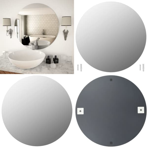 Seinäpeili pyöreä 70 cm lasi - Seinäpeili - Seinäpeilit - Home & Living