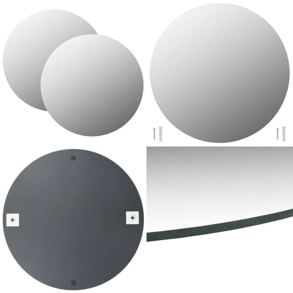 Vægspejle 2 stk. 70 cm rundt glas - Vægspejl - Vægspejle - Home & Living