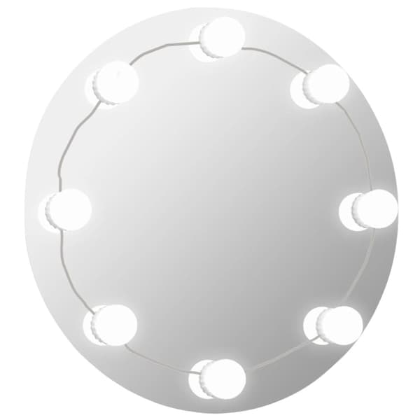 Seinäpeili LED-valoilla pyöreä lasi - Seinäpeili LED-valolla - Seinäpeilit LED-valoilla - Home & Living