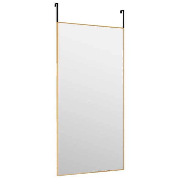 Dørspejl 40x80 cm glas og aluminium guldfarvet - Dørspejl - Dørspejle - Home & Living