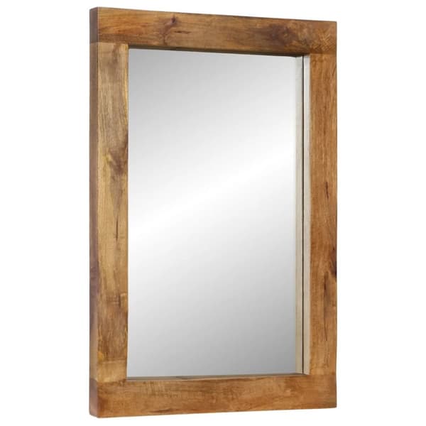 Spejl 70x50 cm massivt mangotræ og glas - Spejl - Spejle - Home & Living