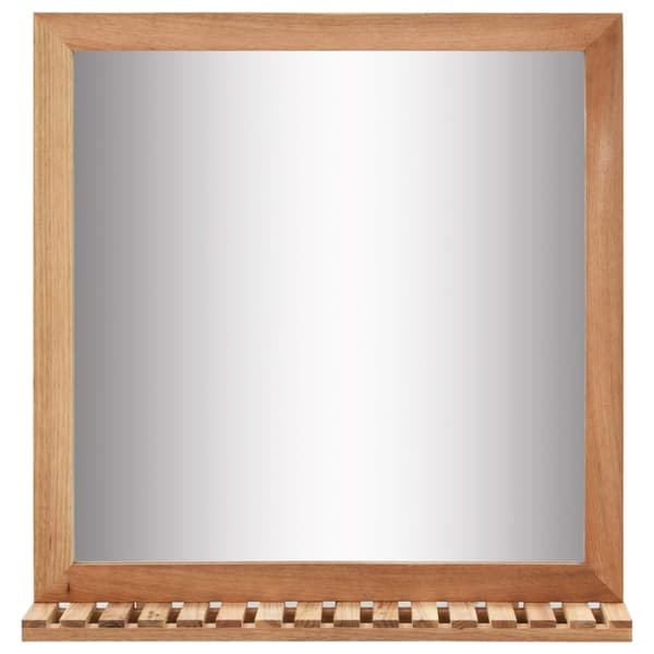 Badeværelsespejl 60 x 12 x 62 cm massivt valnøddetræ - Badeværelsesspejl - Badeværelsesspejle - Home & Living