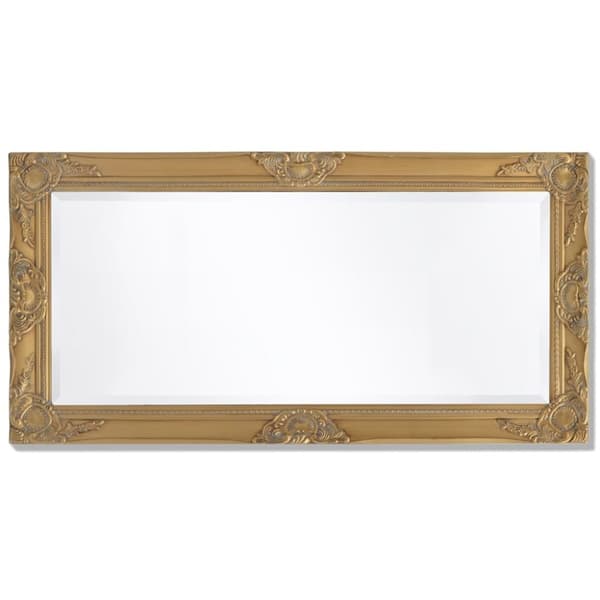 Vægspejl 100x50 cm barokstil guldfarvet - Vægspejl - Vægspejle - Home & Living
