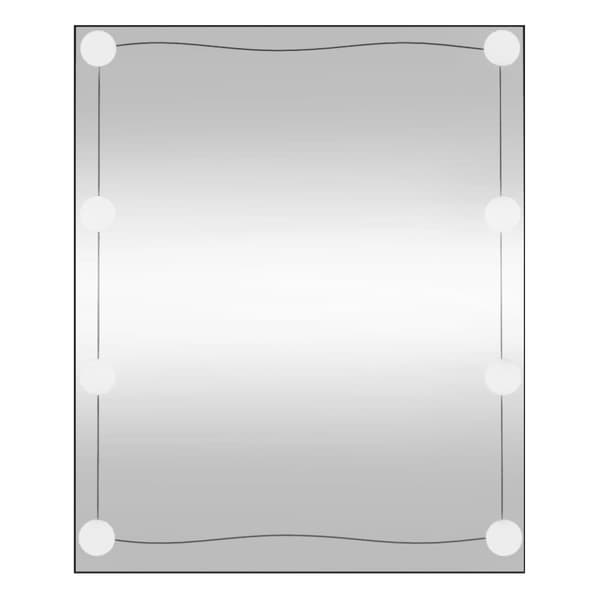 Vægspejl med LED-lys 50x60 cm rektangel glas - Vægspejl - Vægspejle - Home & Living