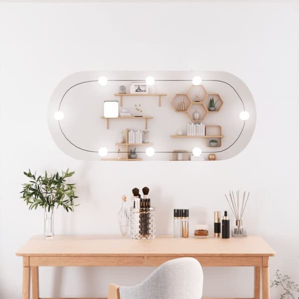 Väggspegel med LED-belysning 25x60 cm glas oval - Spegel Med LED - Speglar Med LED - Home & Living