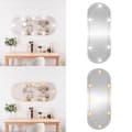 Miniatyrbild 1 av 11: Väggspegel med LED-belysning 25x60 cm glas oval - Spegel Med LED - Speglar Med LED - Home & Living
