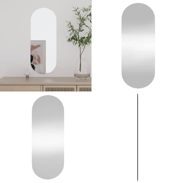 Vægspejl 20x50 cm ovalt glas - Vægspejl - Vægspejle - Home & Living