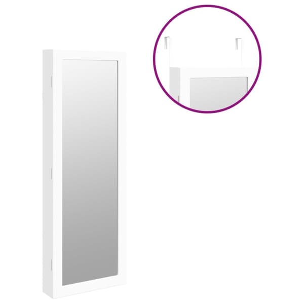 Peilikorukaappi LED-valoilla seinälle asennettava valkoinen - Peilikorukaappi - Peilikorukaapit - Home & Living