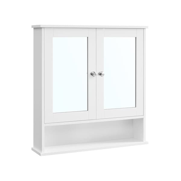 Rootz White Mirror Cabinet - Underdel - Förvaringsenhet - MDF-konstruktion - Rymlig interiör - Enkel montering - 15cm x 65cm x 75cm
