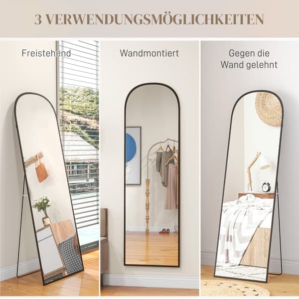 Rootz stående spegel i full längd - Stor spegel - Modern design - Fullständig reflektion - HD och splittringssäker - Rost- och vattenbeständig - 50 cm
