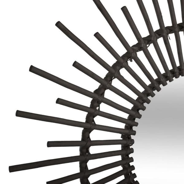 Dekorativ rottingspegel diameter 76 cm Atmosphera - Svart