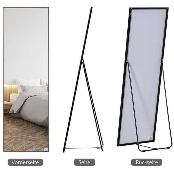 Rootzin suuri seisova peili - Seinäpeili - Täyspitkä peili - Täysikokoinen heijastus - Monipuolinen käyttö - Kestävä rakenne - 50 W x 2D x 161,5 H cm