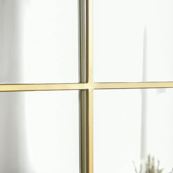 Rootz Vægspejl - Vinduesspejl - Med Metalramme - Vægdekoration - Guld - 70 x 2 x 50 cm