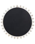 Miniatyrbilde 4 av 5: Veggspeil Hvit Tre ø 71 cm Veggmontert Dekorativ ramme med slitt finish Moderne design