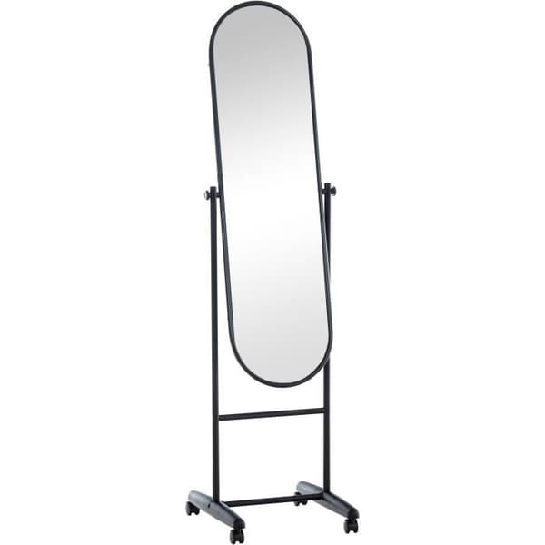 Nane stående spegel med hjul och metallram - CLP - Oval - Vit - Interiör - Modern - Design